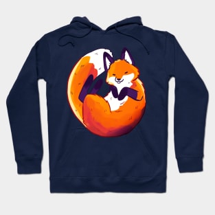 Cute sleeping fox illustration Hoodie